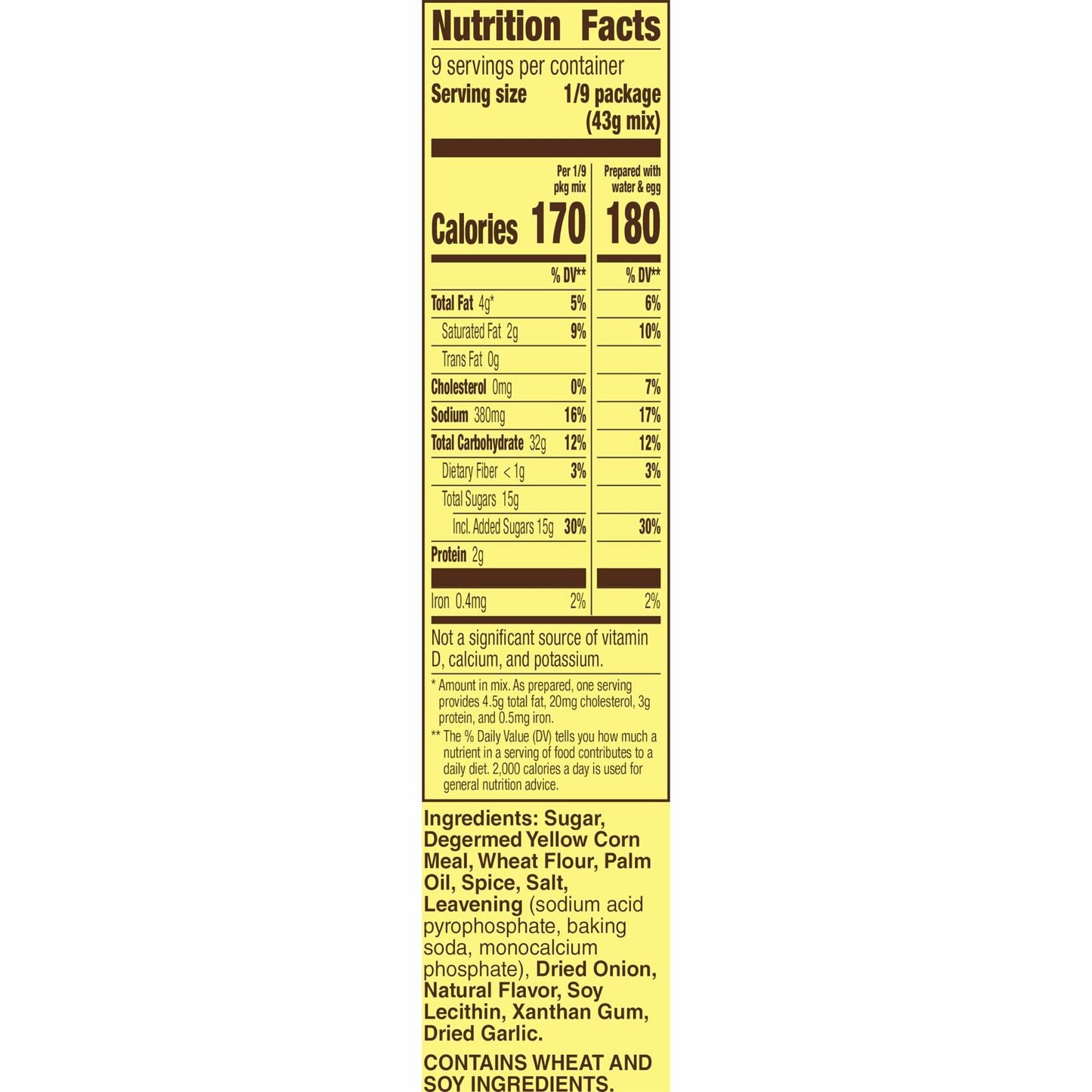BestBy07/25 Old El Paso Cornbread Mix Southwest Style Baking Mix 13.5 oz