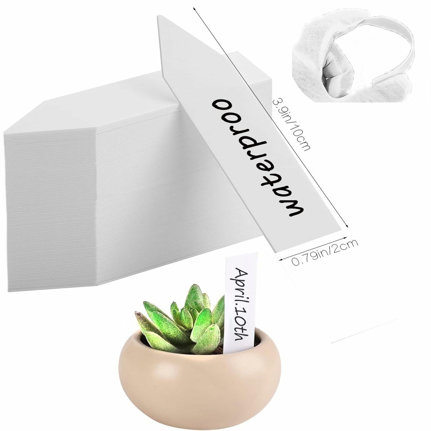 meumtuu 200 PCS White Plastic Plant Labels Garden Markers PVC PVCPL-200W