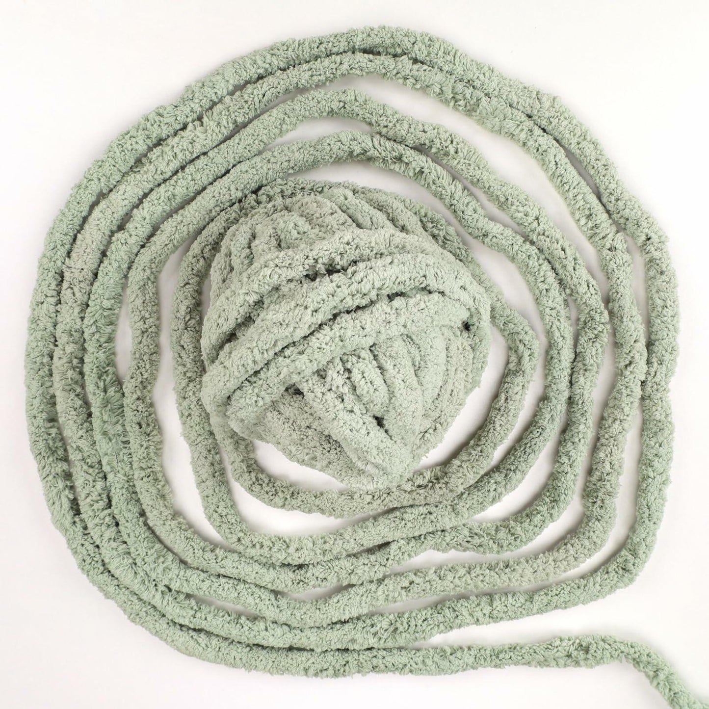 Sage Green Chunky Chenille Yarn 8 PCS 30 Yards Each Bulky Thick Plush