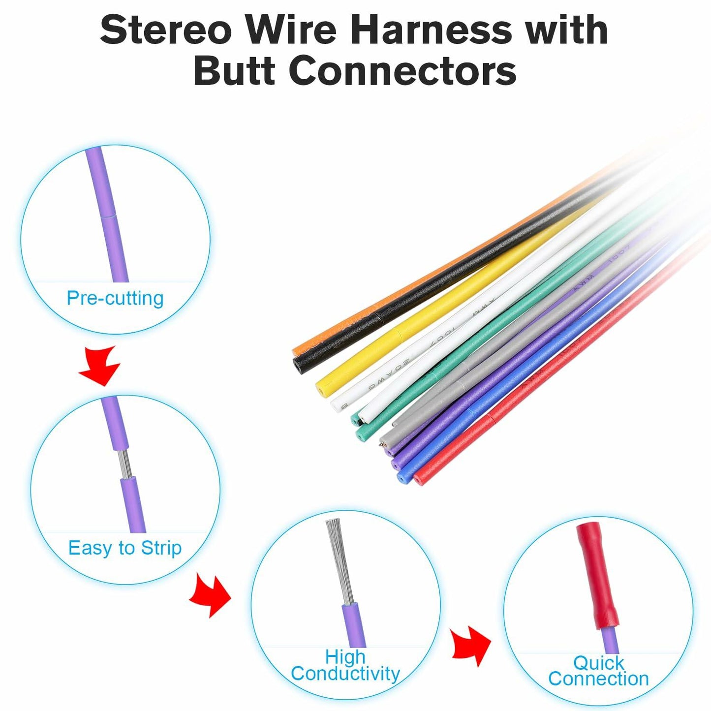Zenoruslky 20Pin Radio Wire Harness Stereo Connector for Mitsubishi Cars