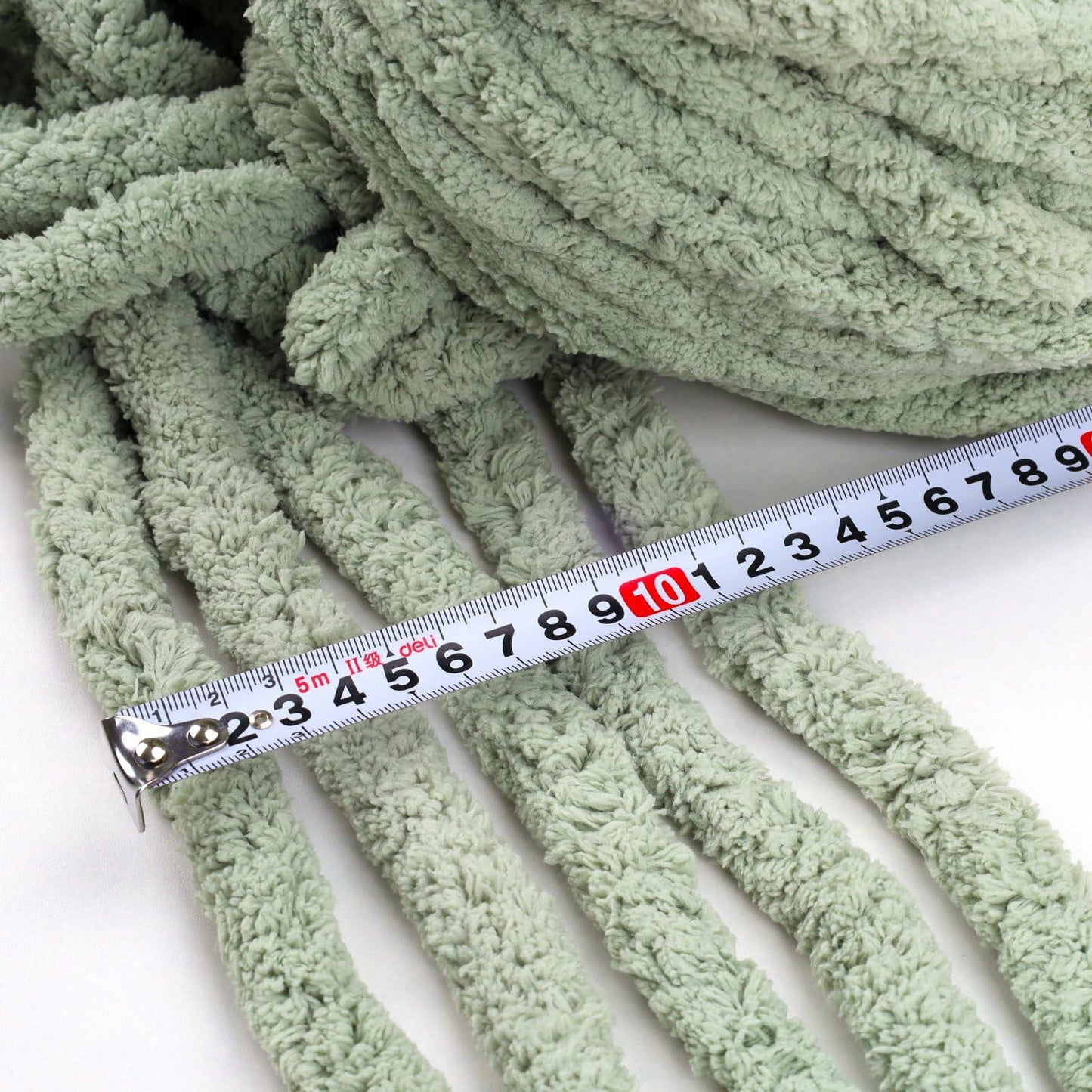 Sage Green Chunky Chenille Yarn 8 PCS 30 Yards Each Bulky Thick Plush