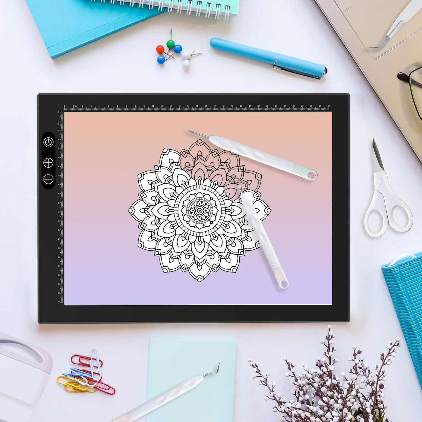 Portable Rechargeable A4 LED Light Box Ultra-Thin Adjustable Light Pad