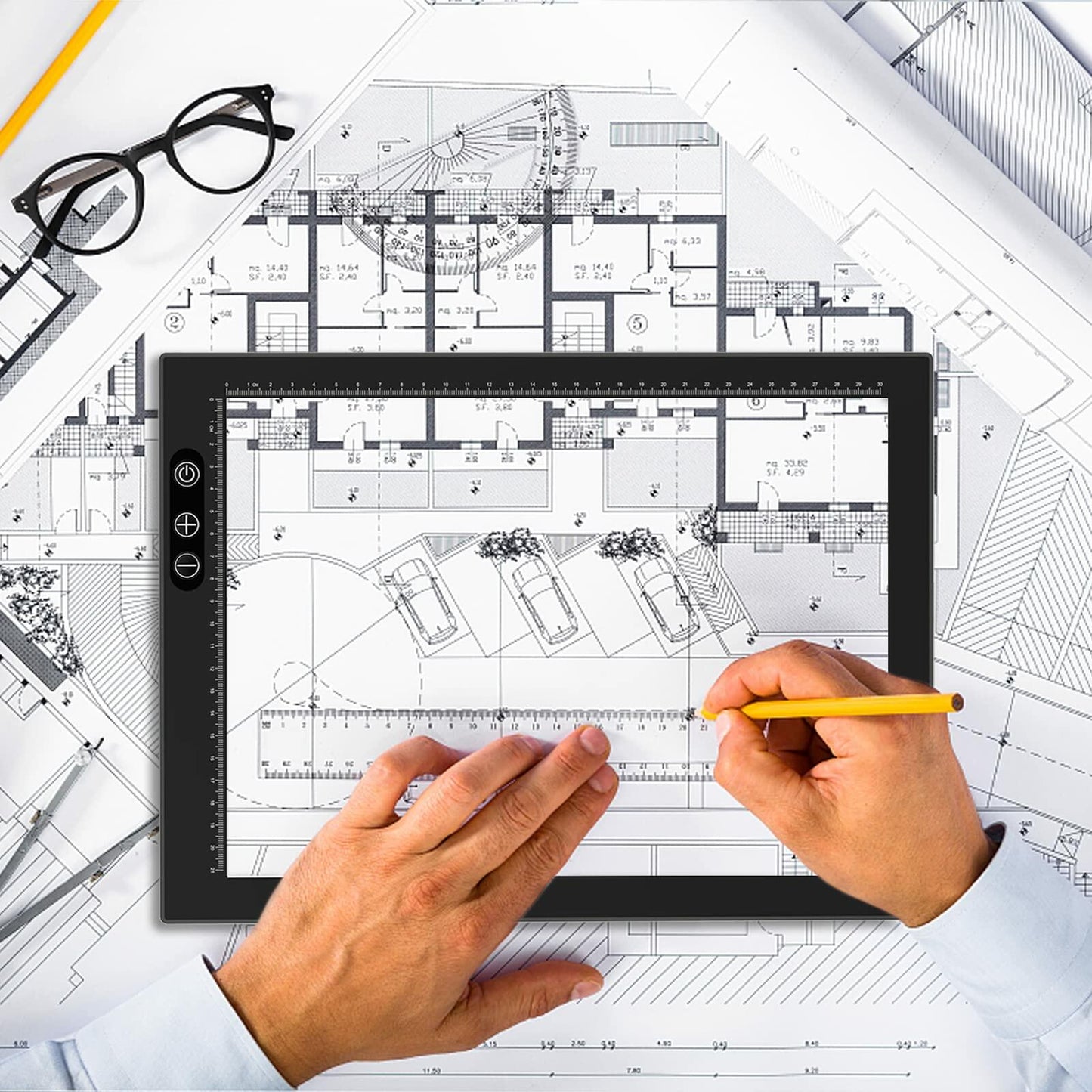 Portable Rechargeable A4 LED Light Box Ultra-Thin Adjustable Light Pad