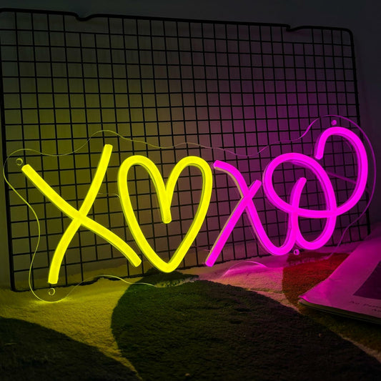 Heart Neon Signs I LOVE YOU Pink LED Light Wall Decor Wedding Party Gift