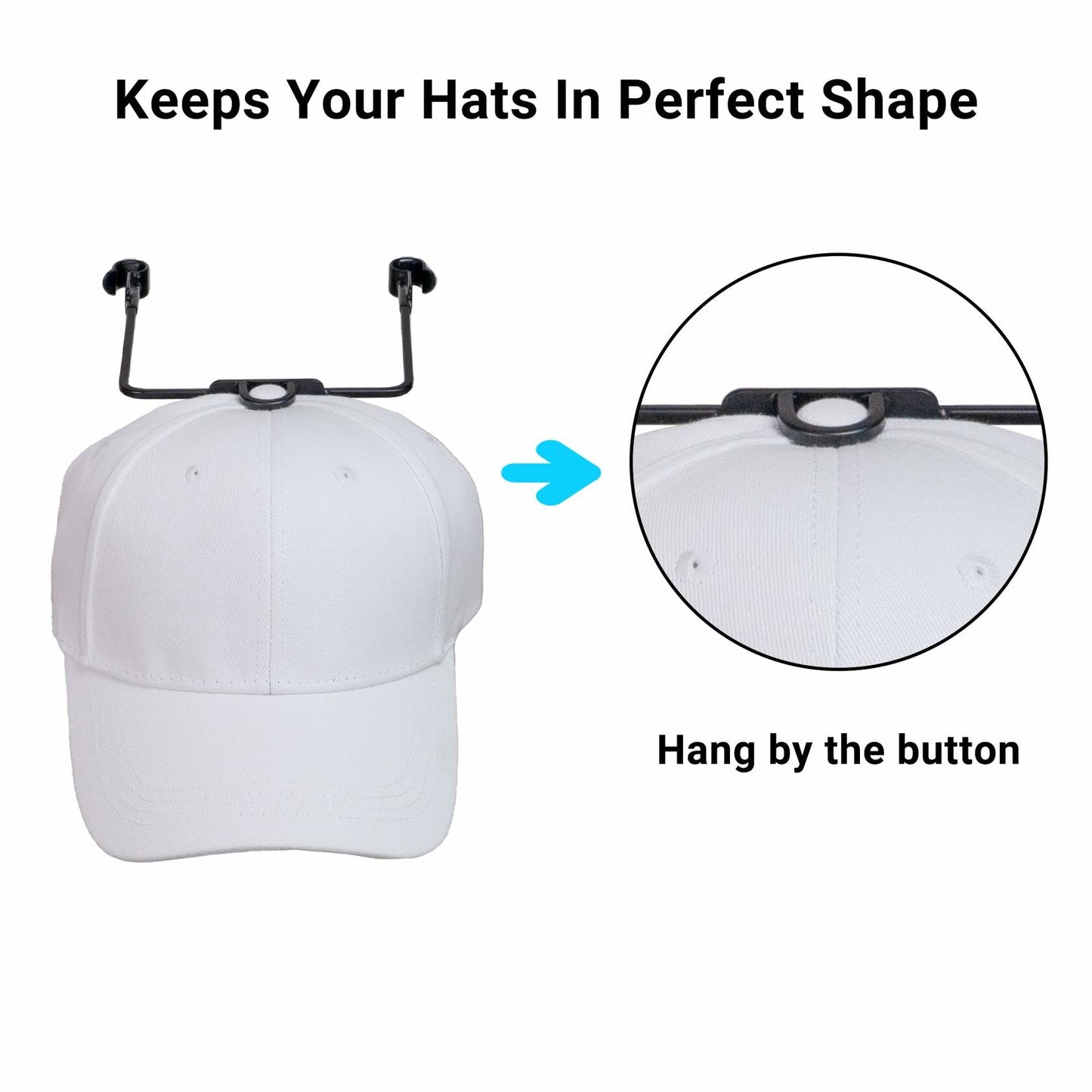 Yuoyar Car Hat Organizer Rack for Baseball Caps Truck SUV Hat Holder