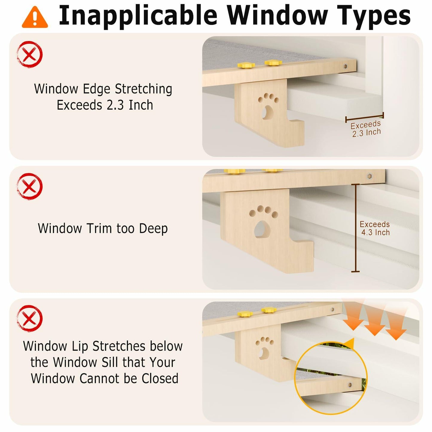 Cat Window Sill Perch with Cushion Adjustable Metal Frame Indoor Cat Bed