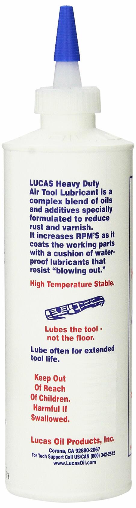 Lucas Oil 10216 Air Tool Lubricant White 16 Ounce Bottle