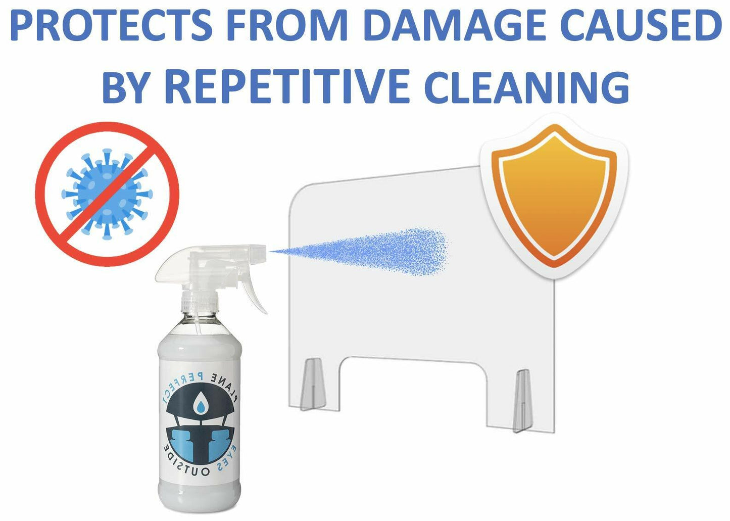 Plane Perfect Eyes Outside Windshield Cleaner Spray 16oz Plastic Glass