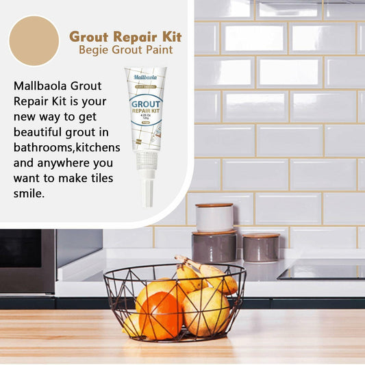 Tile Grout Repair Kit 2 Pack Light Grey Fast Drying Grout Sealer Filler