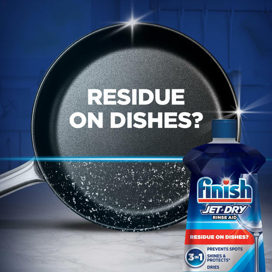 Finish Jet-Dry Dishwasher Rinse Aid 32 oz 300 Washes Prevents Spots & Residue