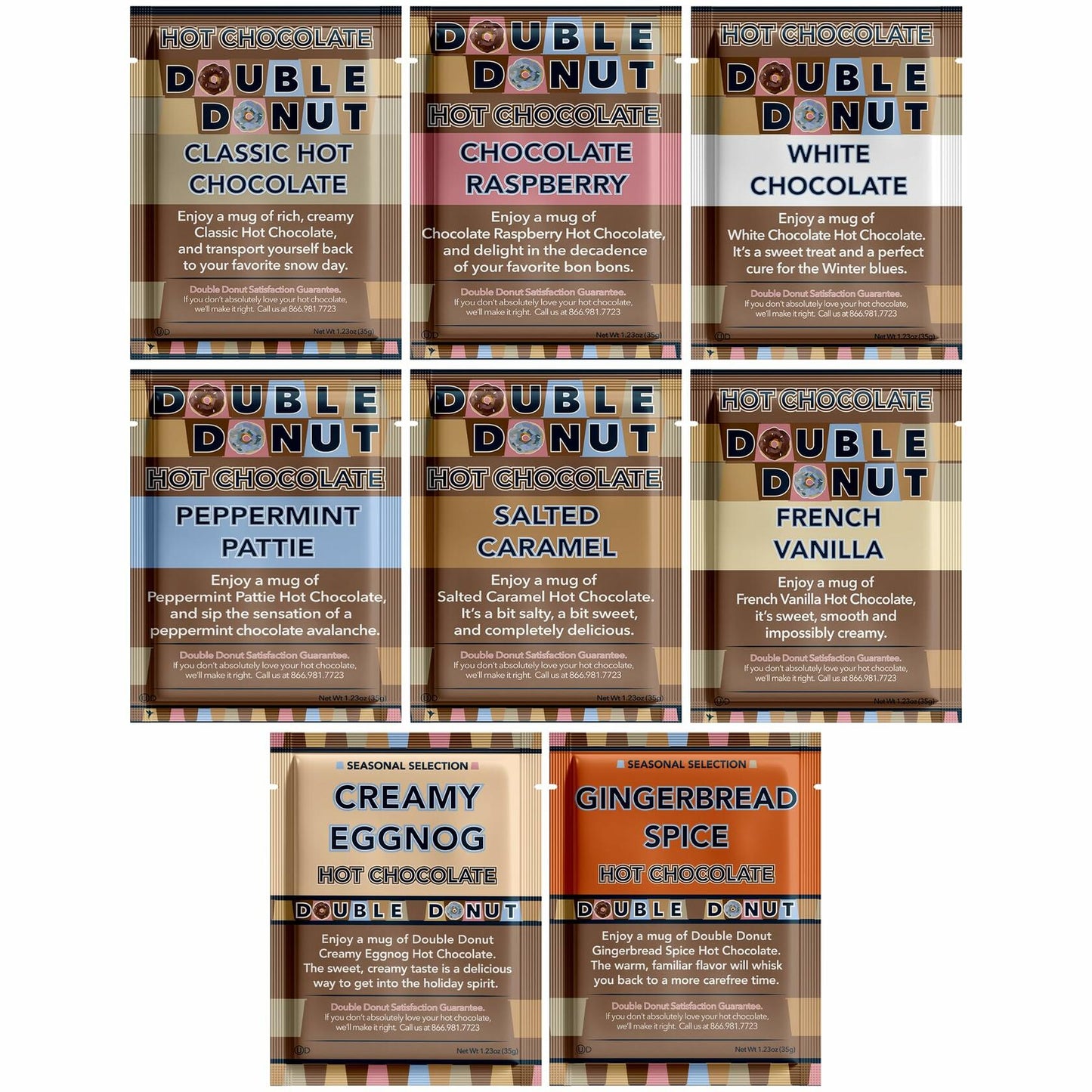 BestBy06/26 Double Donut Coffee Flavored Hot Chocolate Variety Pack 18 Count