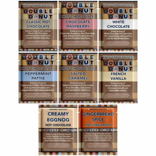 BestBy06/26 Double Donut Coffee Flavored Hot Chocolate Variety Pack 18 Count