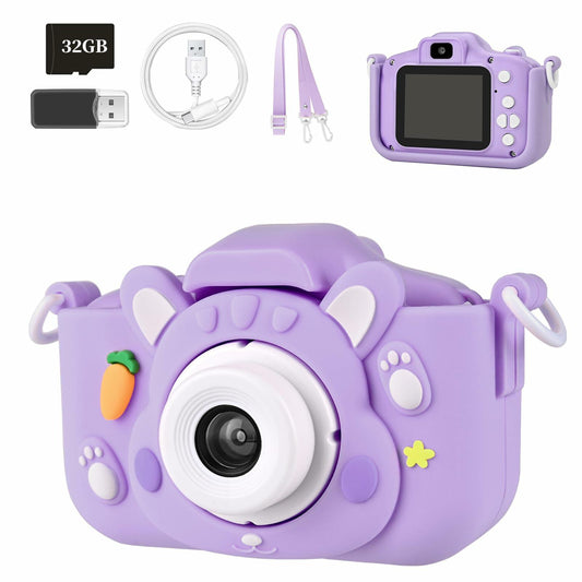 Knagsfa Kids Digital Video Camera with Silicone Cover 32G SD Card