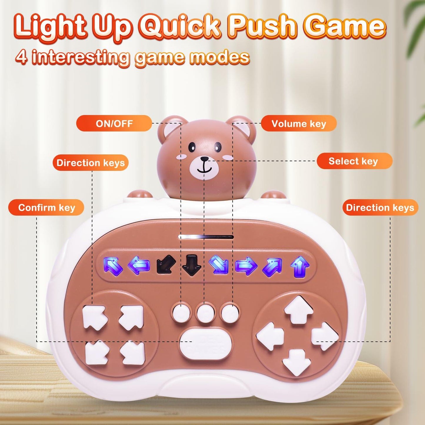 Rhythm Master Dance Machine Handheld Toy Bear Educational Stress Relief
