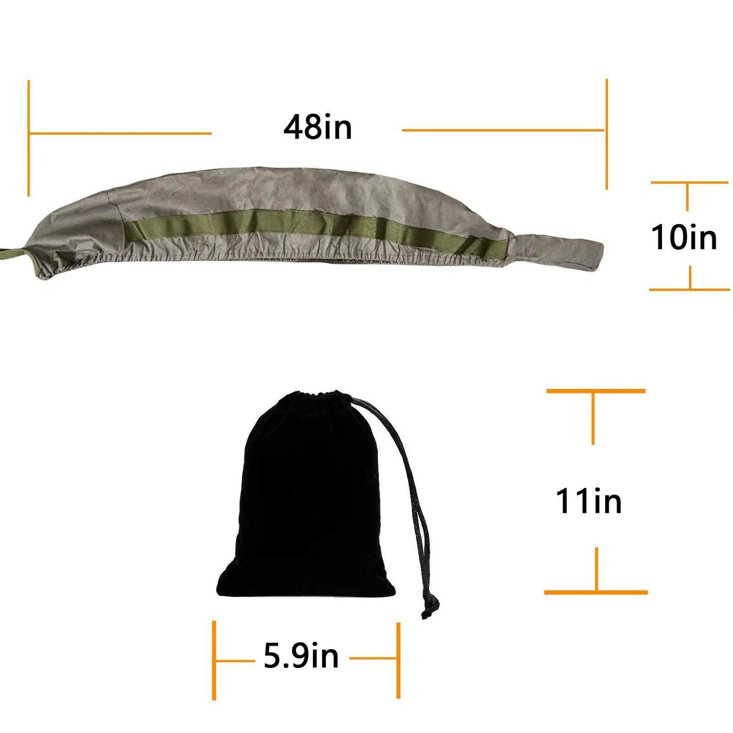 Miaking Quick Release Shotgun Rifle Sock Sleeve Black 38-51in Size 38-51in