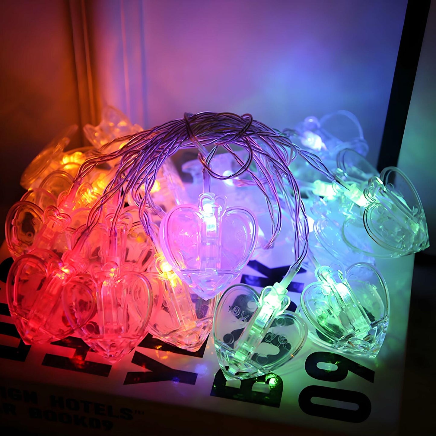 Heart Photo Clips String Light 10Ft Battery Fairy Lights Colorful Decor
