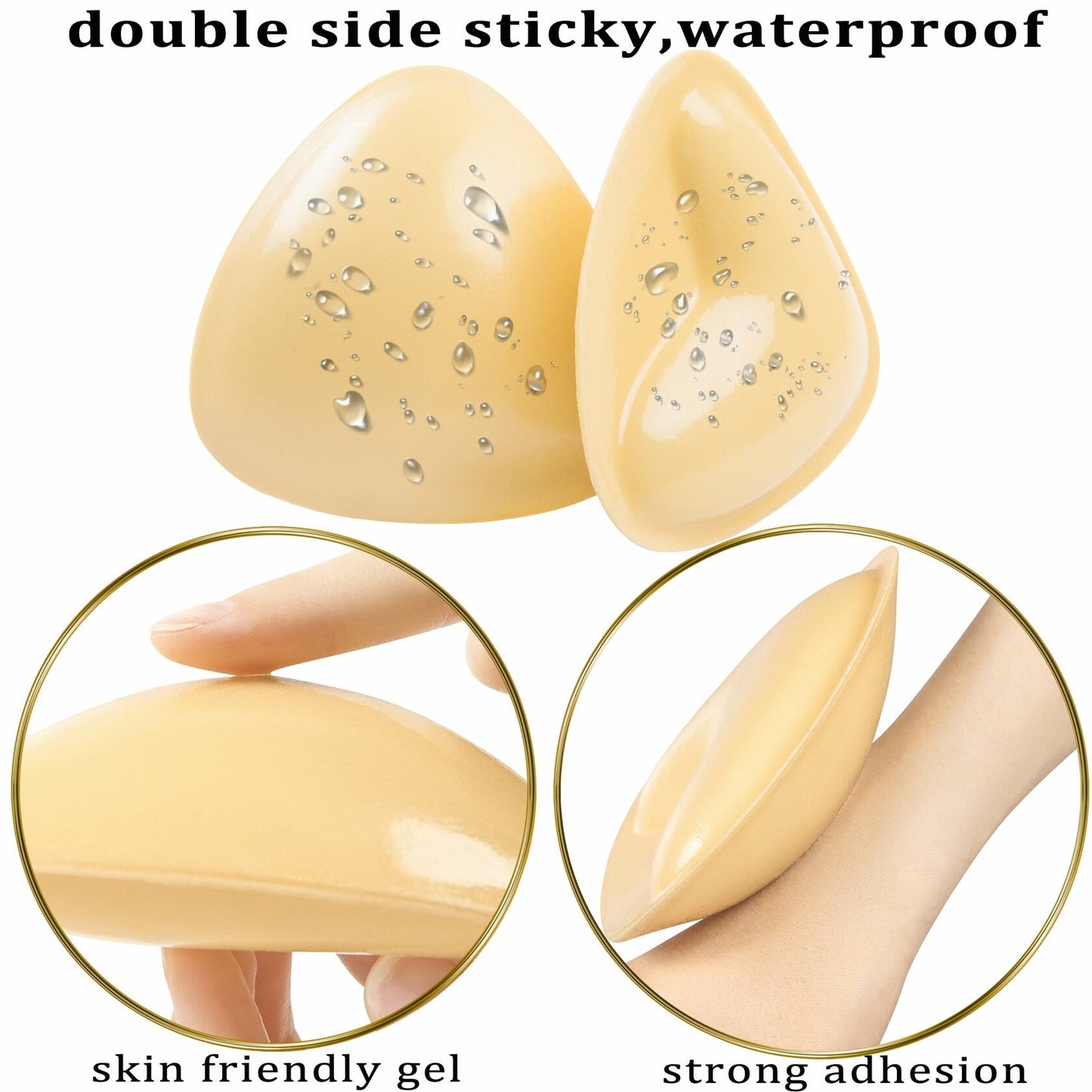 PRETTYWELL Sticky Bra Pads Inserts Double Sided Push Up Bikini Enhancers Size M
