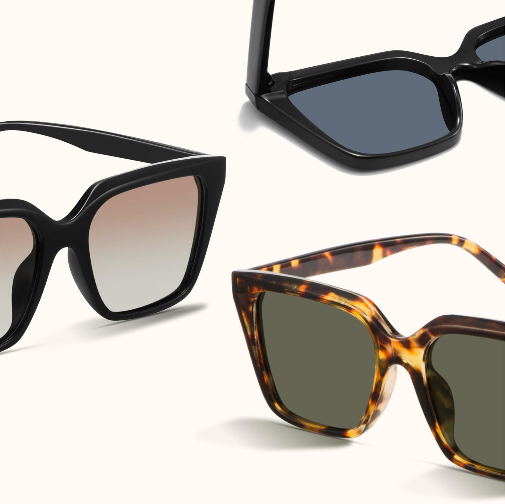 miyya Cat Eye Polarized Sunglasses Women UV Protection Black