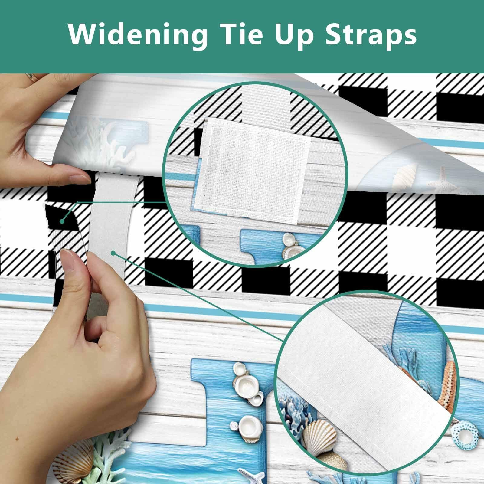 BEMIGO Door Curtains Fall Wreath Privacy Tie Up Shades 26x70 inch