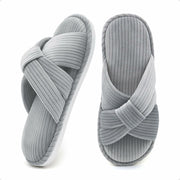 Gecgucy Women's Open Toe Crossband House Slippers Size 8-9