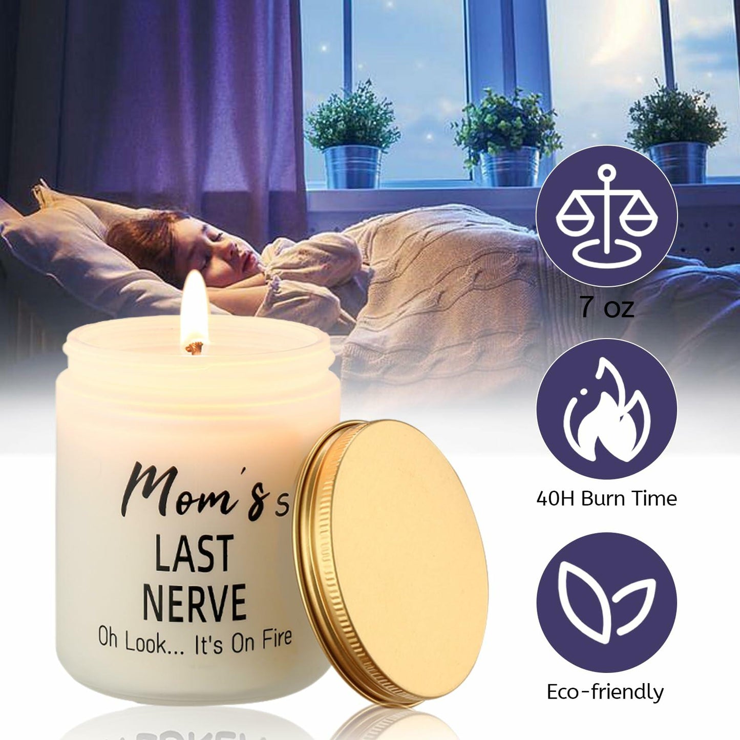 Gifts for Mom Funny Lavender Scented Candle 7oz Birthday Mothers Day Gift
