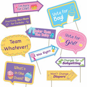 Baby Gender Reveal Photo Booth Props Neutral Boy or Girl Party 10pcs