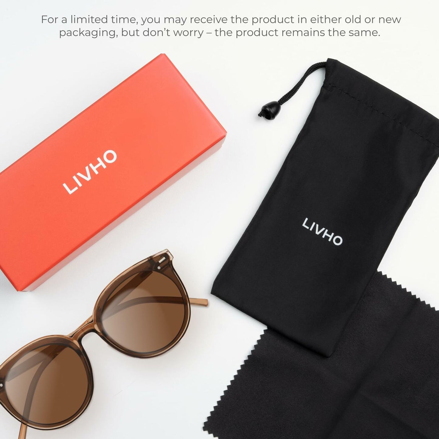 livho Polarized Retro Round Sunglasses Women Oversized Black