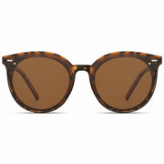 livho Polarized Retro Round Sunglasses Women Dark Tortoise/Brown Size Medium
