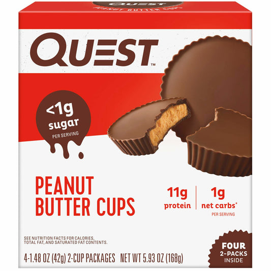 BestBy06/25 Quest Nutrition Peanut Butter Cups 11g Protein 1g Sugar 4 Count