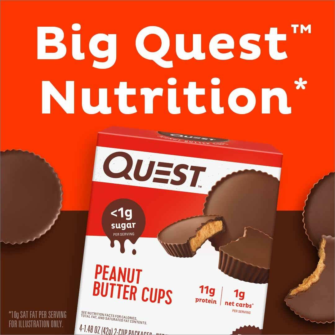 BestBy06/25 Quest Nutrition Peanut Butter Cups 11g Protein 1g Sugar 4 Count