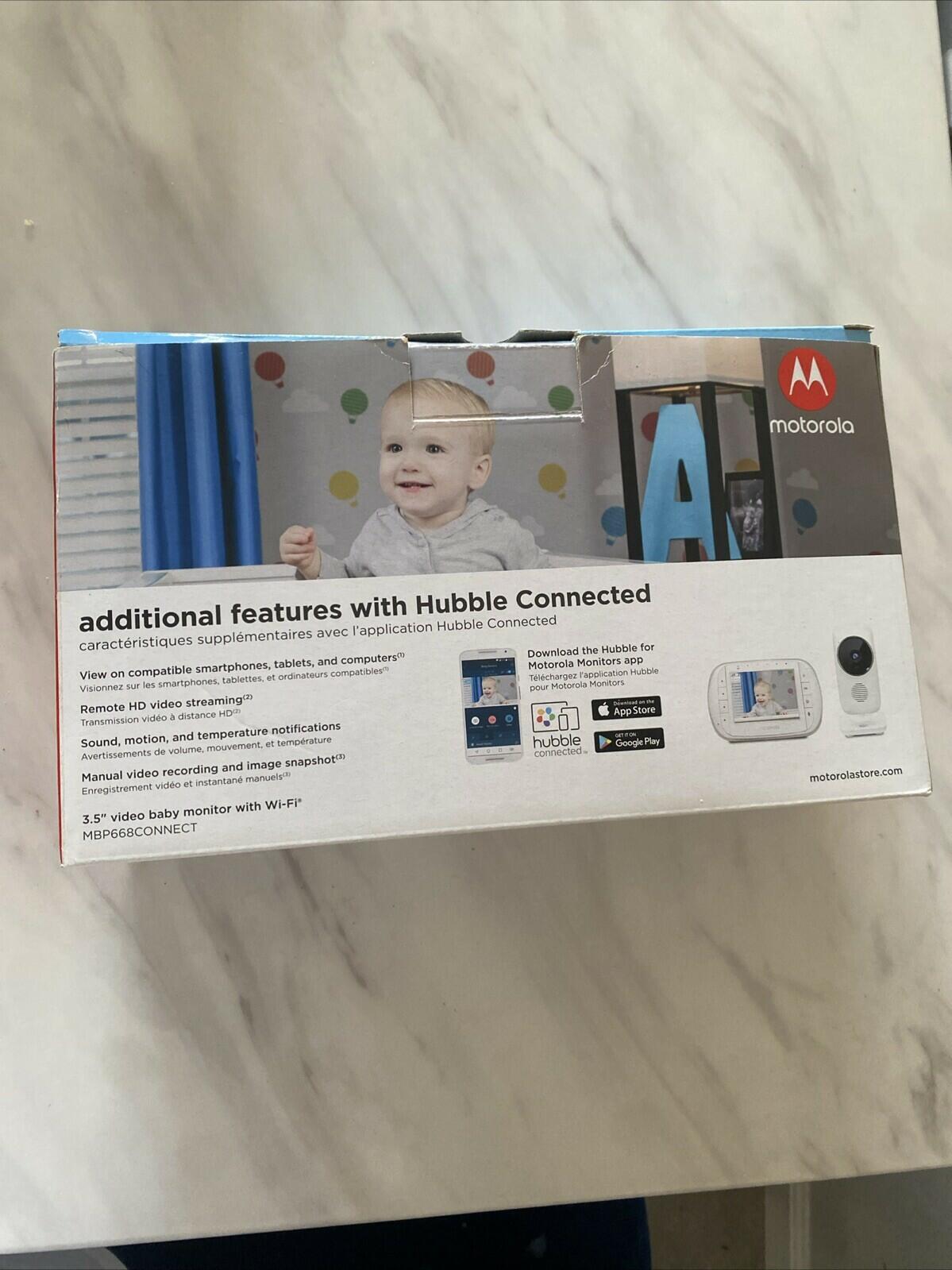 Motorola MBP668CONNECT 3.5" Video Baby Monitor Wi-Fi Smart Home Compatible
