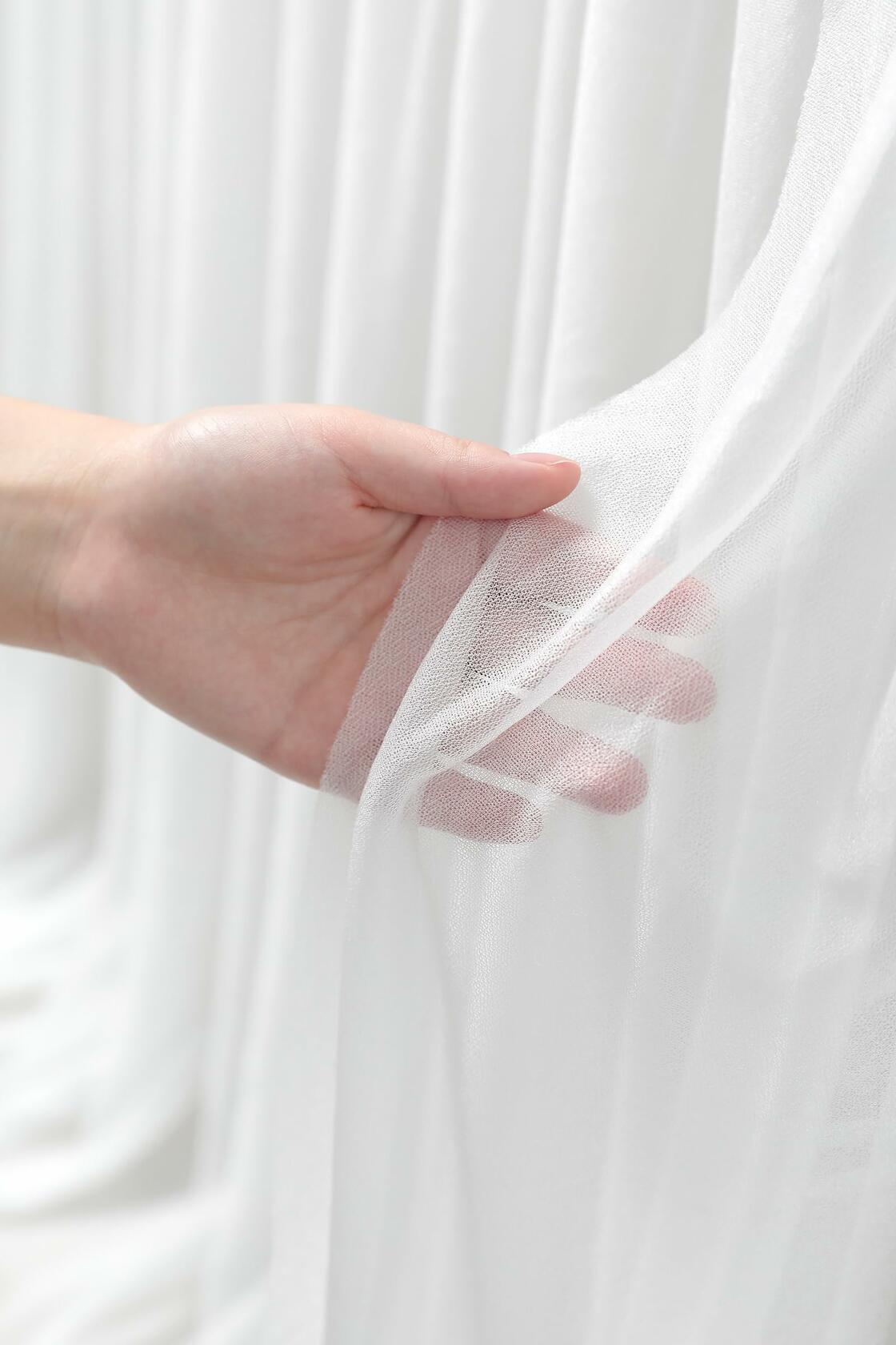 YiYunFlora 2 Pack White Polyester Pleated Table Skirt 72x30 Inch