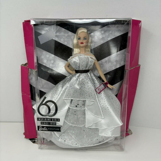 2018 BARBIE SIGNATURE 60th Anniversary Blonde Collector Doll #FXD88 Mattel - NEW