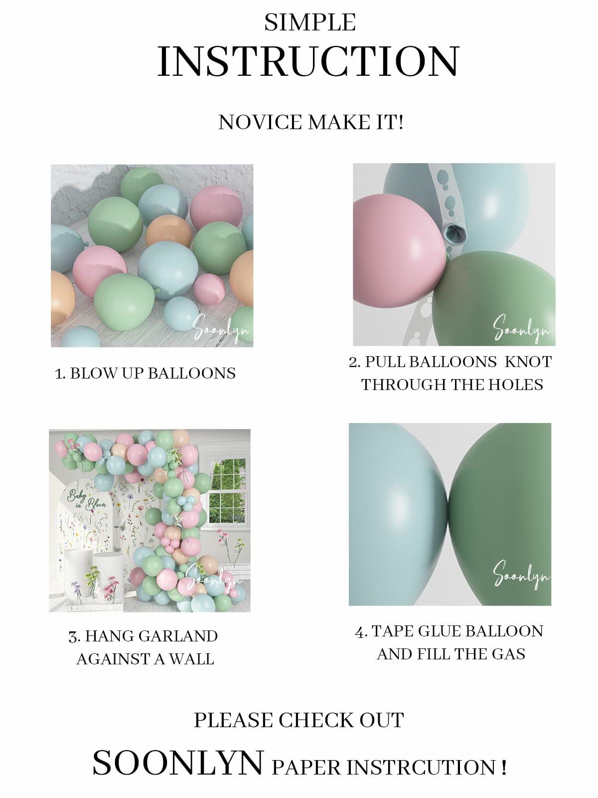 Soonlyn Baby In Bloom Balloon Arch Kit 14ft Wildflower Baby Shower Decor