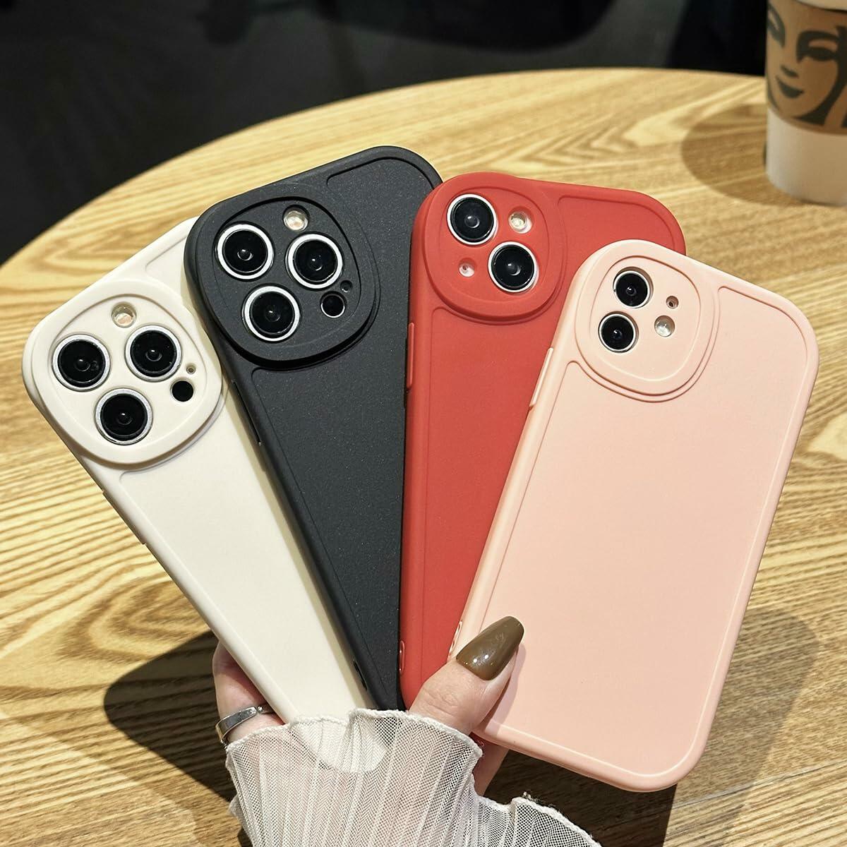 Callyue iPhone 16 Pro Max TPU Case Circular Edges Camera Protection Black