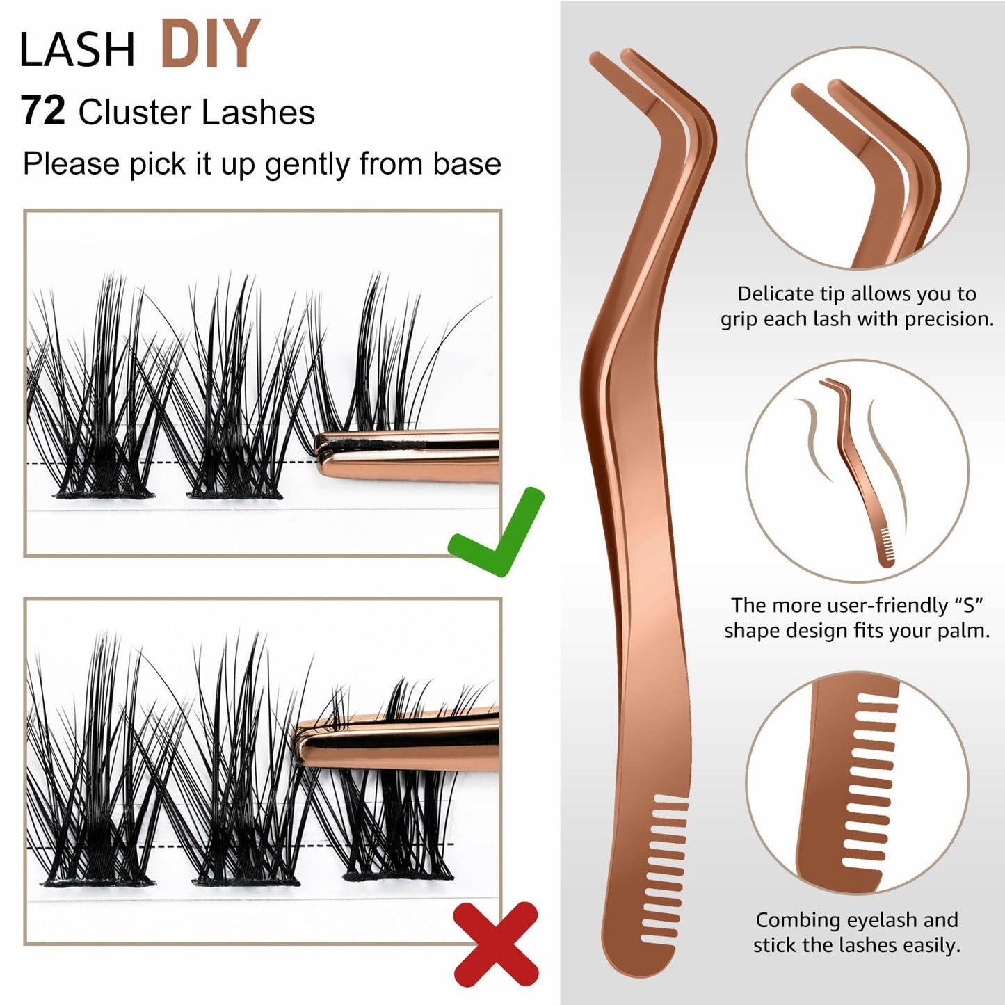 B&Qaugen DIY Lash Extension Kit B11 Individual Clusters Glue Remover