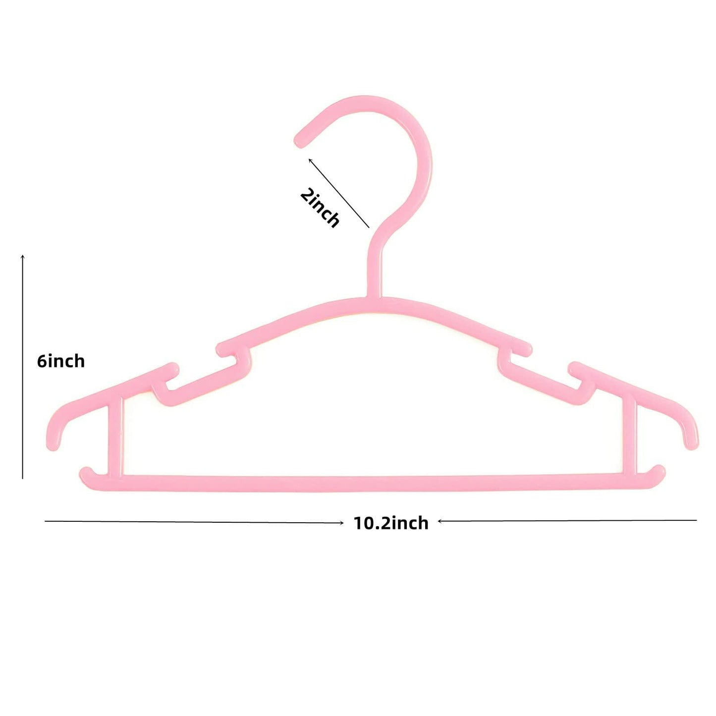 30 Pack Pink Baby Nursery Closet Hangers Non-Slip Infant Pant Hangers