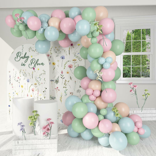 Soonlyn Baby In Bloom Balloon Arch Kit 14ft Wildflower Baby Shower Decor