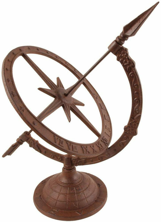 Esschert Design Small Cast Iron Sundial Black Garden Decor TH38