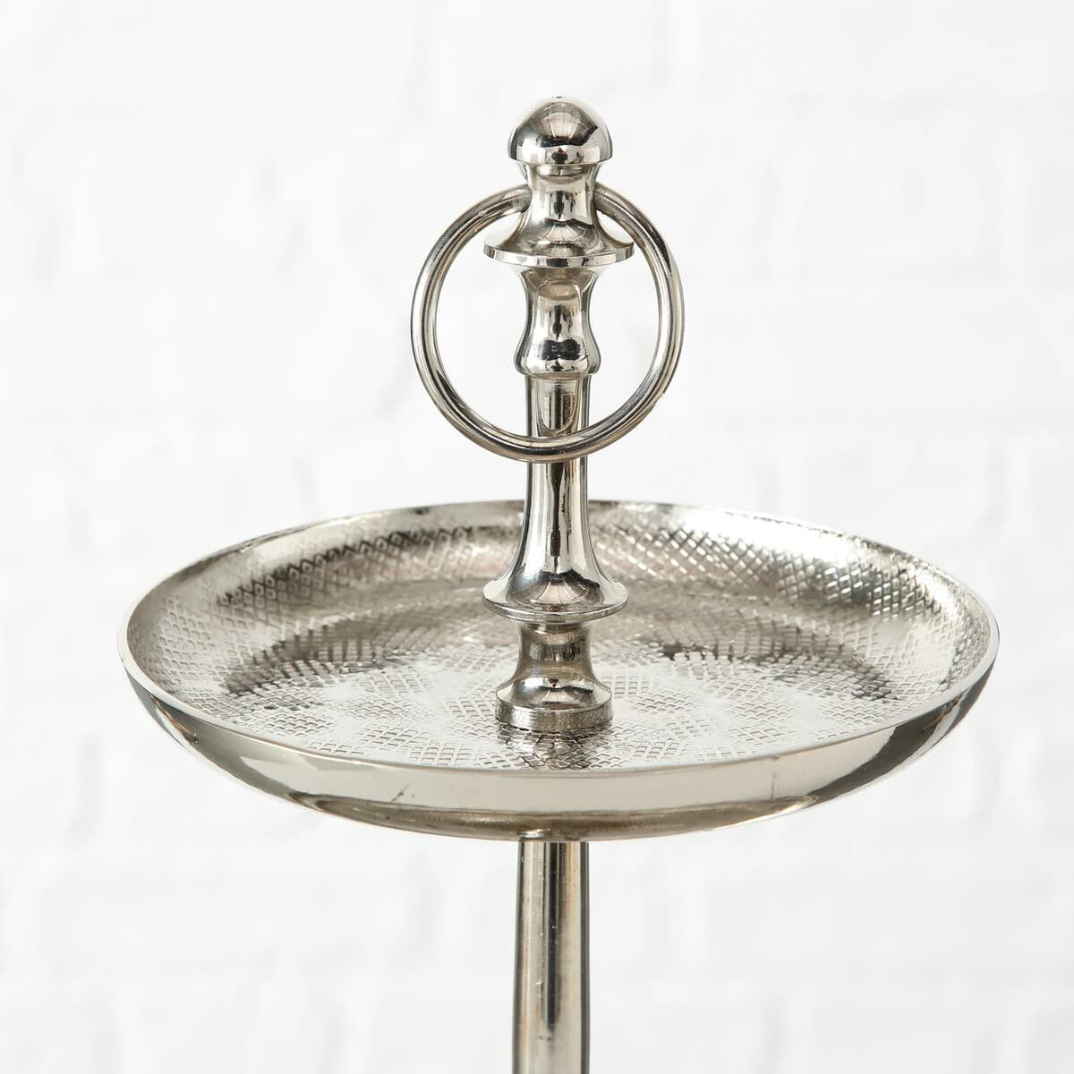 Boltze Detroit 3-Tier Metal Etagere 48cm Silver Vintage