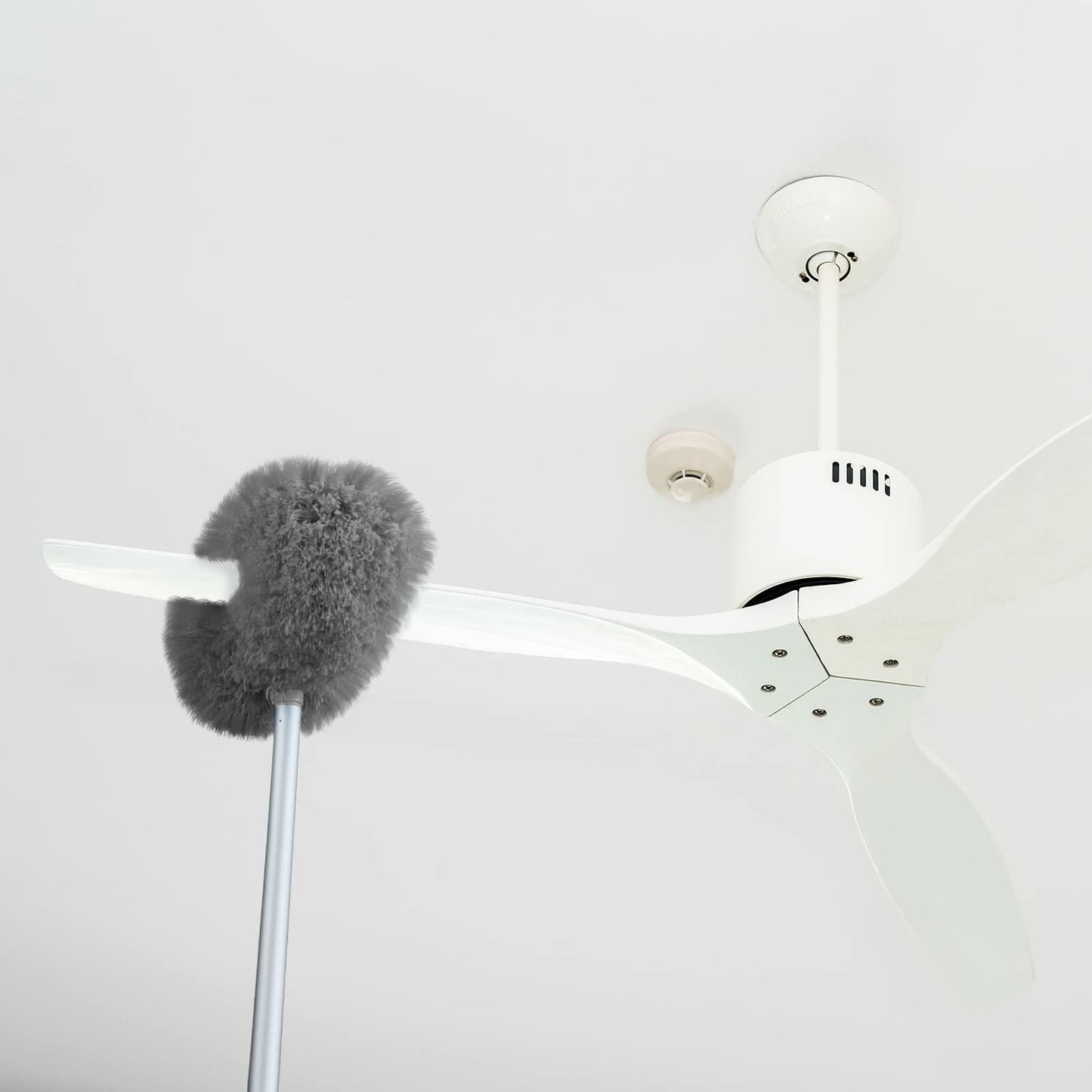 Hoolerry Ceiling Fan Cleaner Duster Microfiber Extendable Pole 13-49.7in Gray