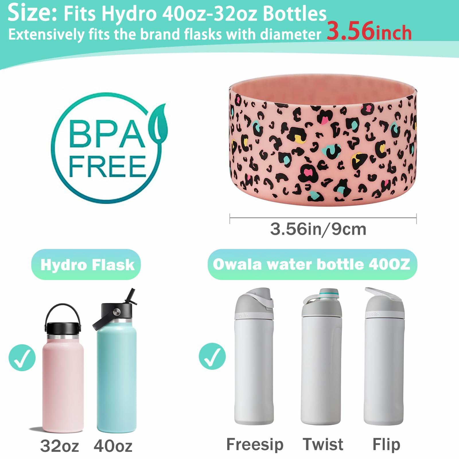 WK IEASON Silicone Base Boot for Hydro Flask 32OZ 40OZ Wide Mouth Black