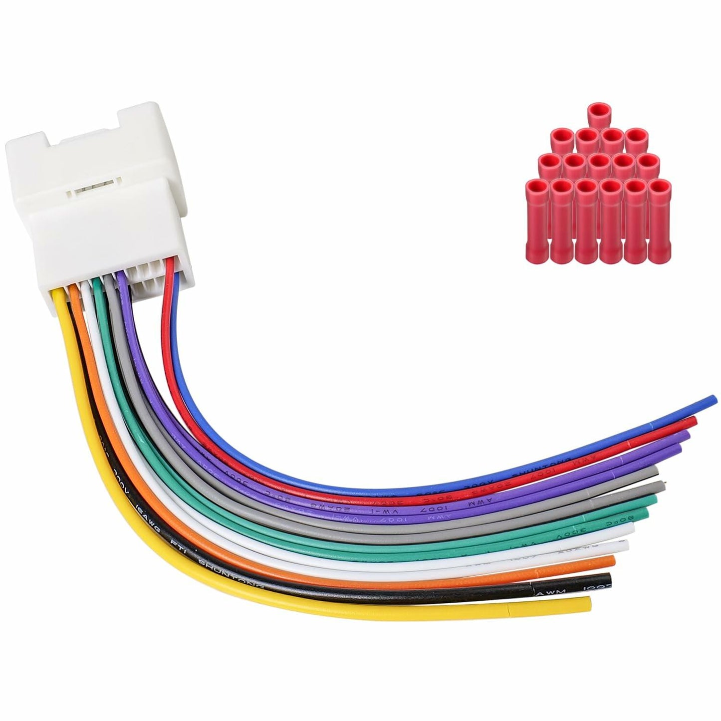 Zenoruslky 20Pin Radio Wire Harness Stereo Connector for Mitsubishi Cars