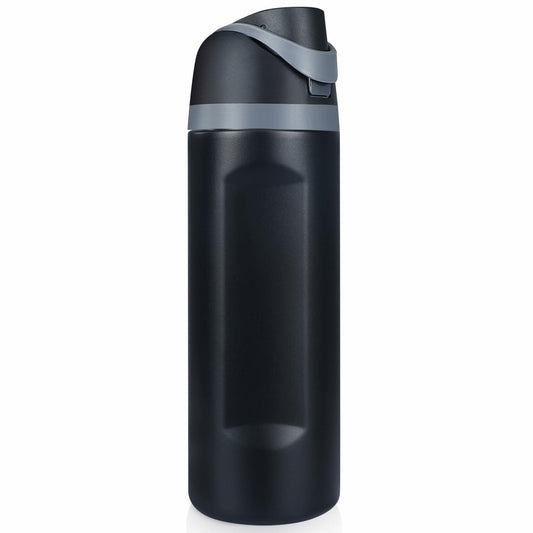 2-Pack Sports Water Bottles 1L Leakproof Portable Black Gym Outdoor Travel