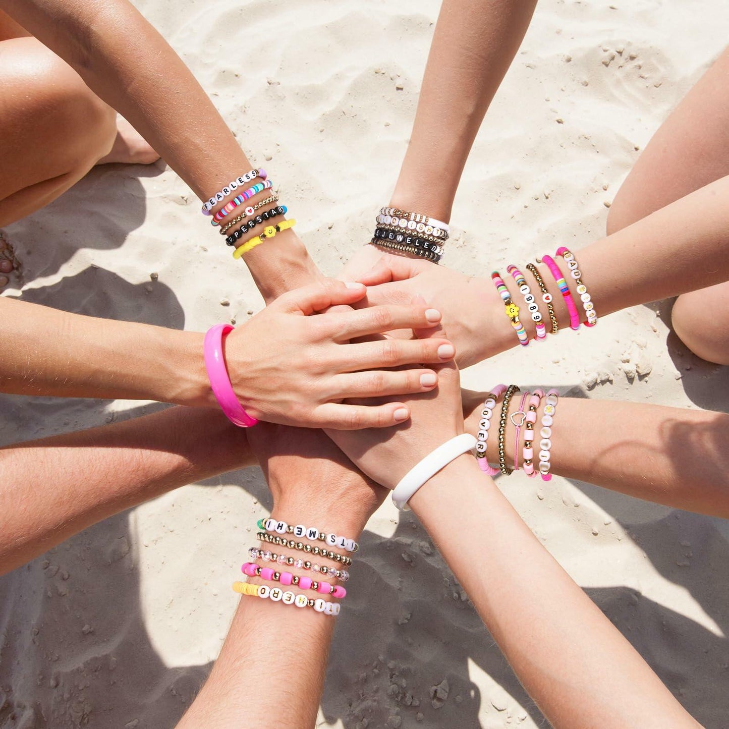 Taylo Sweet 5Pcs Beaded Friendship Bracelets for Women Multi Color