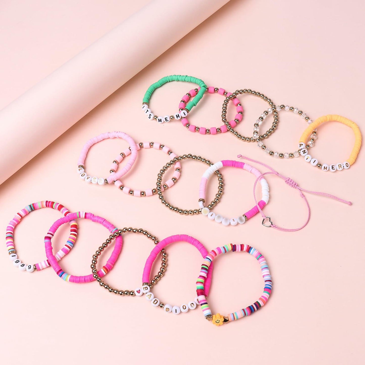 Taylo Sweet 5Pcs Beaded Friendship Bracelets for Women Multi Color