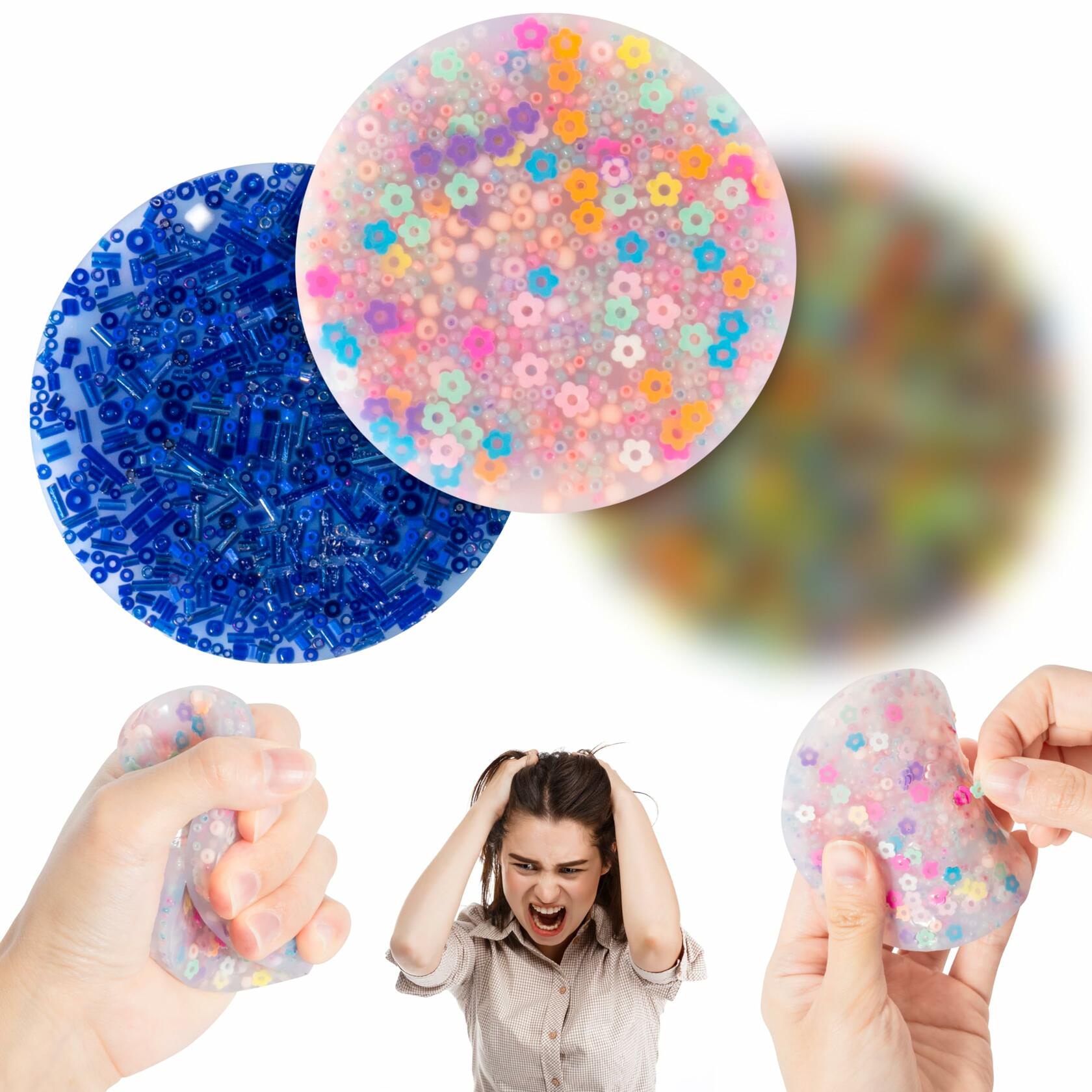 GerdfeiTawtab Circle Skin Picking Fidget Toy Sensory Tool 3 Colors