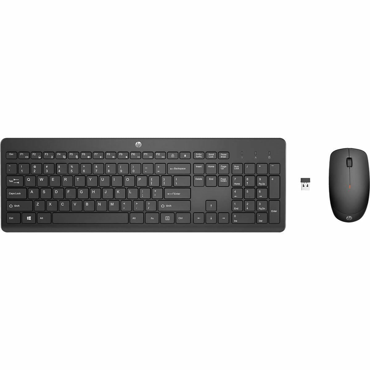 HP 230 Wireless Keyboard and Mouse Combo Full Size Membrane 2.4GHz Black
