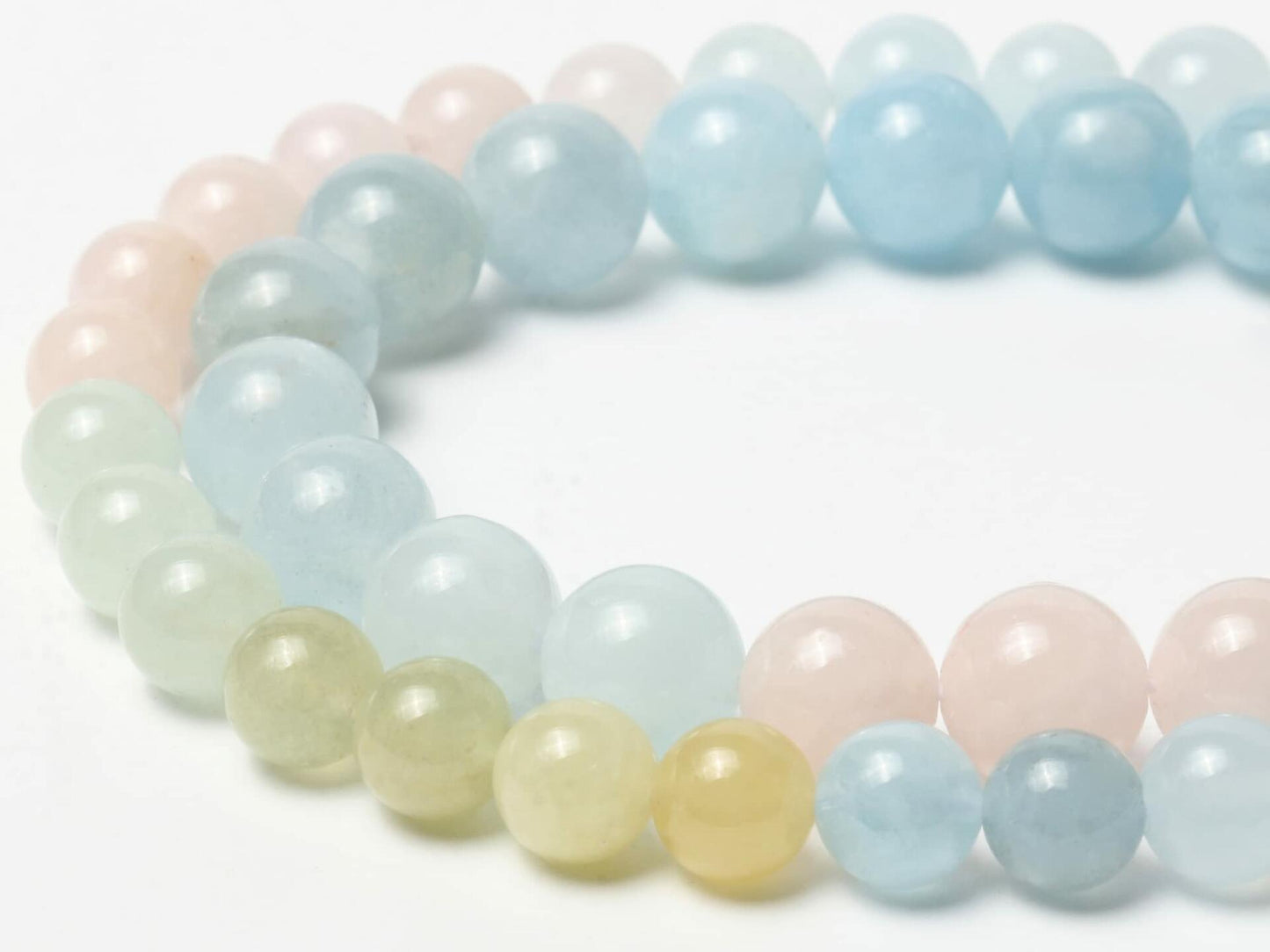 Song Xi Natural Aquamarine 6mm Round Gemstone Beads 60Pcs