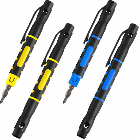 Mudder 4 Pieces 4-in-1 Pocket Screwdriver Set Multipurpose Portable Tool
